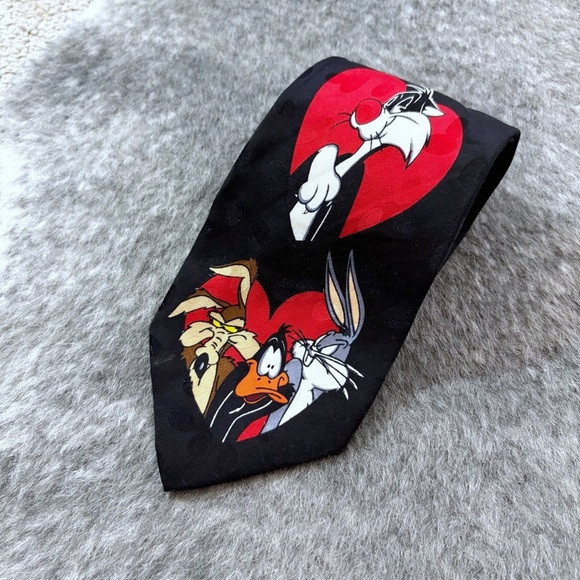Vintage ‘90s Looney Tunes Warner Bros. Silk Tie - Picture 2 of 8